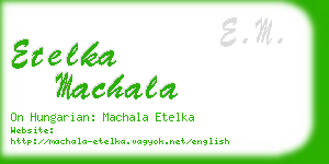 etelka machala business card